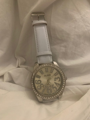 Aldo women's watch like new, white, 45mm