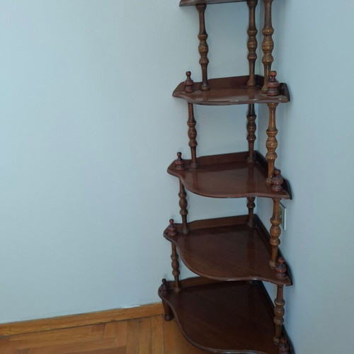 Classic Wooden Corner Shelf like new, height 125 cm, Victorian style