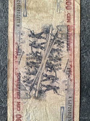 Banknote used, as shown