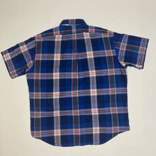 Ralph Lauren Fun Oxford Long Sleeve Shirt XXL, blue red blocked with green pony