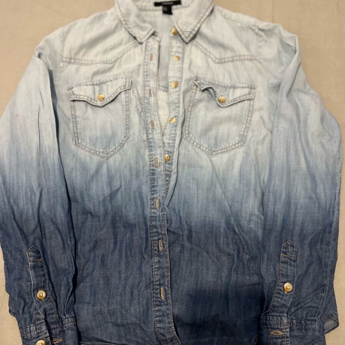 Forever 21 shirt size L, like new, blue-turquoise