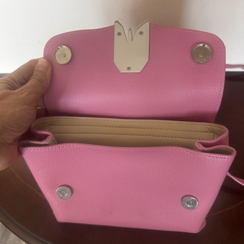 Patrizia Pepe pink leather shoulder bag