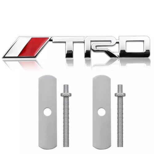 Toyota TRD metal emblem new, silver metal alloy
