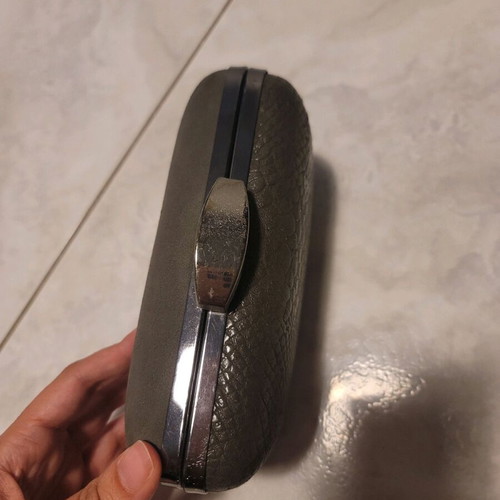 Clutch gray snake like new Achilleas Accessories