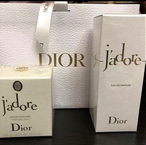 Άρωμα αυθεντικό Eau de Parfume J Adore  Christian Dior Paris & σαπούνι Dior σετ