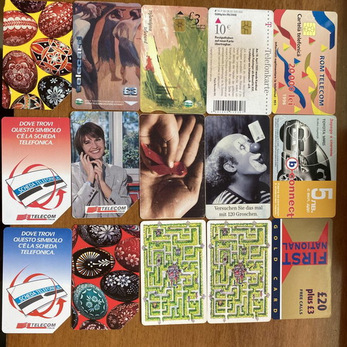Phone cards like new, set of 20 different worldwide