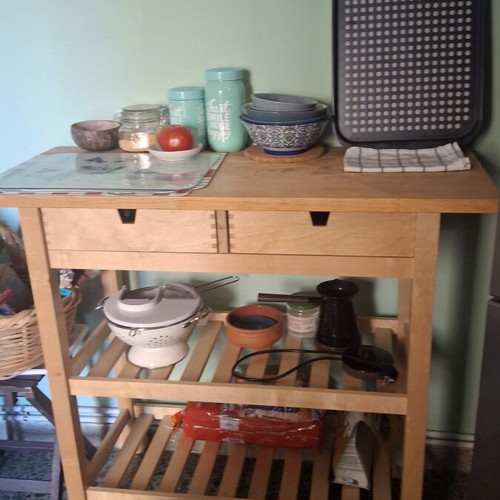 Kitchen trolley like new, solid birch wood, versatile use