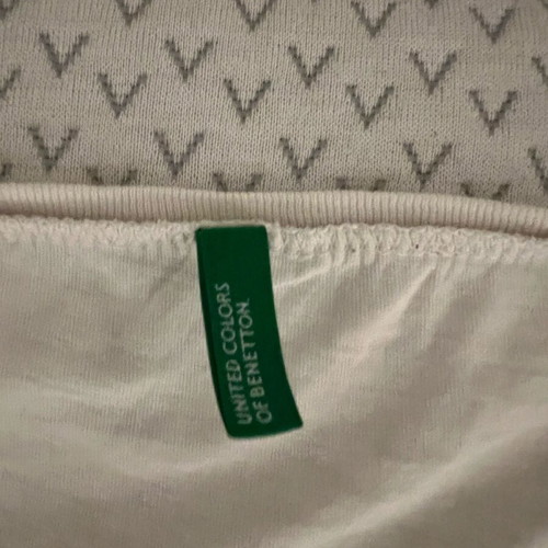 Benetton Tee XXL used, 100% cotton, off-white with vintage print