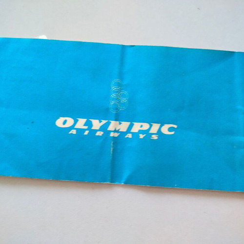Olympic Airlines tickets used, pack of 3, 1970s