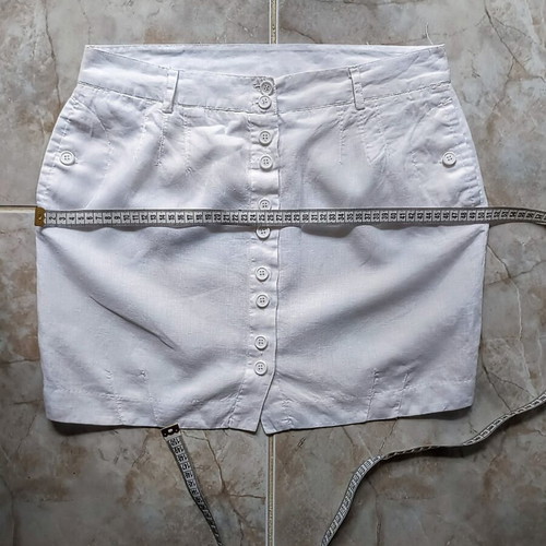 Naf Naf summer skirt new, cotton, size L 40 12, white