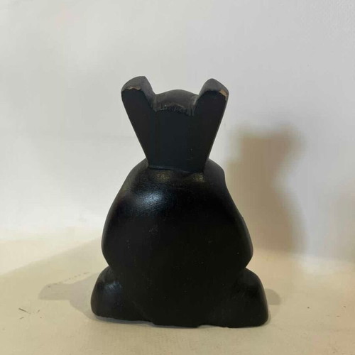 Vintage Pharaoh decorative tabletop bust used, black 13x10x5 cm