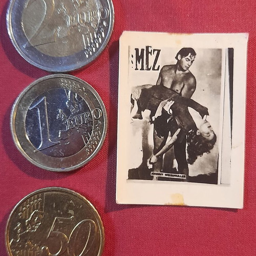 Johnny Weissmuller Tarzan vintage collectible MEZ sticker