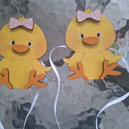 Wooden decorative ducklings like new, set of 3 pieces