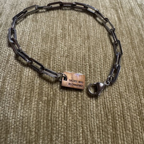 Men's chain bracelet new, 25cm silver