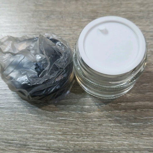Jars and lip balm cases with stickers, new set