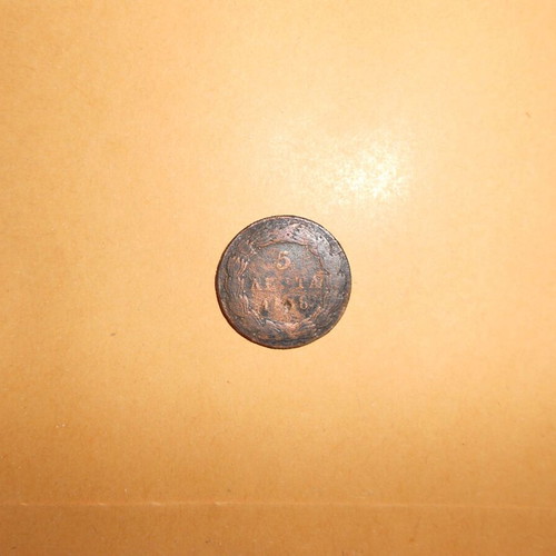 5 Lepta Othona 1838 used coin