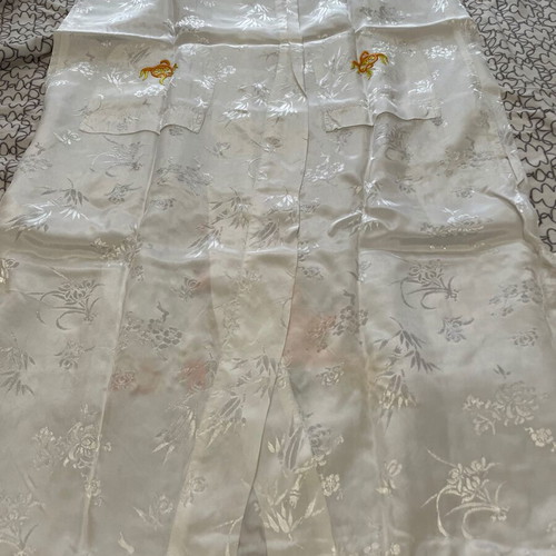 Authentic kimono with embroidery, new, medium, white