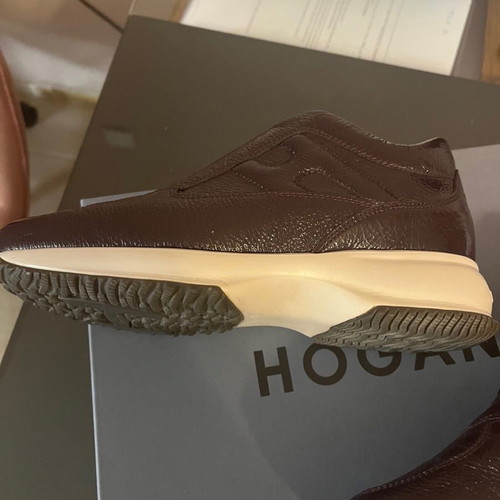 Hogan lace-up shoes used, eggplant color size 36.5