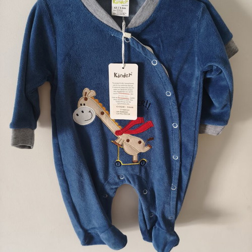 Kinder baby romper and hat, new, 3-6 months, 62 cm
