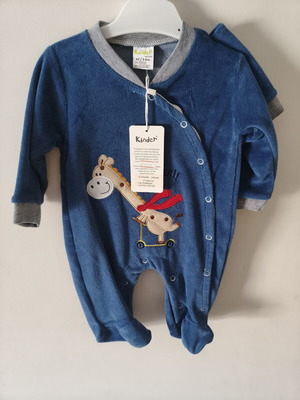 Kinder baby romper and hat, new, 3-6 months, 62 cm