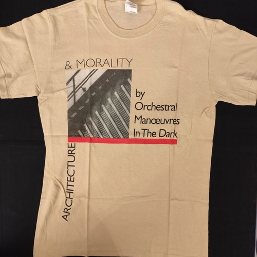 OMD Architecture And Morality Tour T Shirt size S used, beige