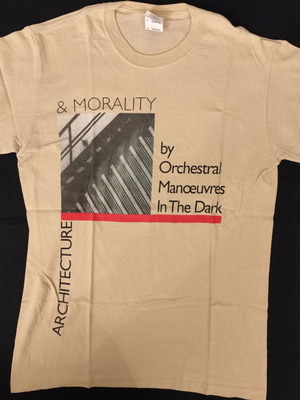 OMD Architecture And Morality Tour T Shirt size S used, beige
