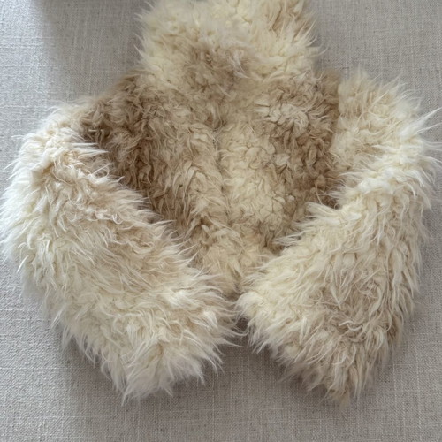 Fur jacket Boutique for 2-year-old girls, beige, size 92 cm
