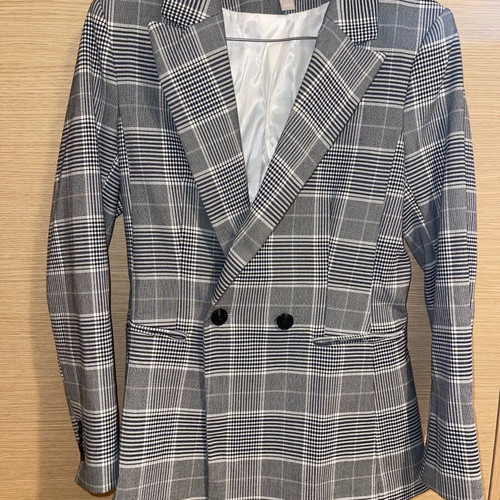 H&M Grey Striped Blazer like new, size S