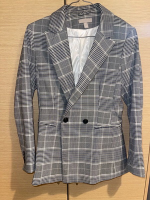 H&M Grey Striped Blazer like new, size S