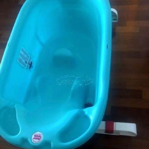 Μπανάκι μωρού OK Baby Onda σαν καινούργιο με μπάρες στήριξης για μπανιέρα