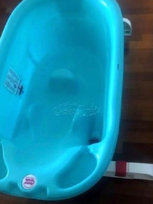 Μπανάκι μωρού OK Baby Onda σαν καινούργιο με μπάρες στήριξης για μπανιέρα