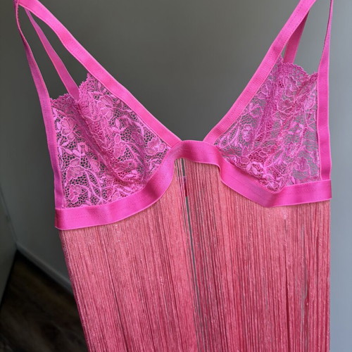 ASOS lingerie with pink fringes, size L