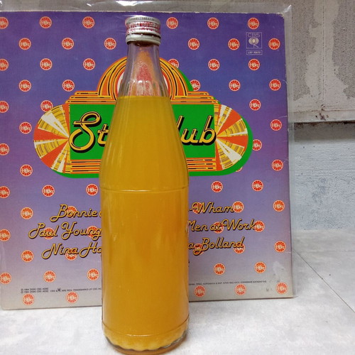 Ivi glass bottle vintage collectible used, orange soda 1980s