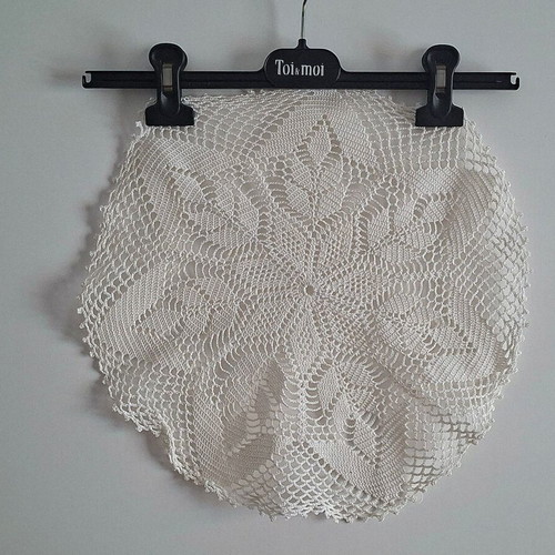 Handmade boho crochet doilies set of 4, diameter 34 cm