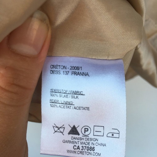 Silk top Creton beige size M L like new