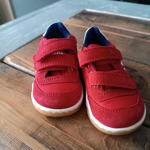 Falcotto baby red leather shoes new, size 18
