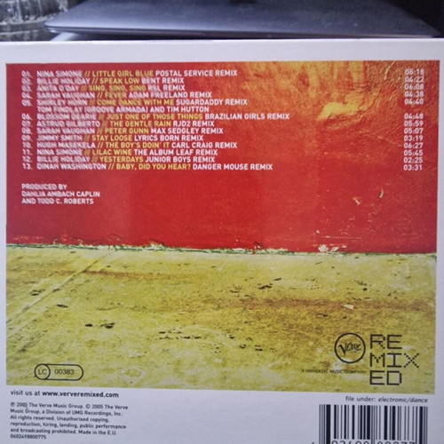 Verve Remixed 1,2,3 Various CD Compilation new, jazz