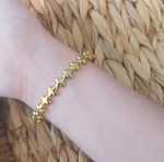Silver bracelet with zircon crosses 6.5x5.5cm new