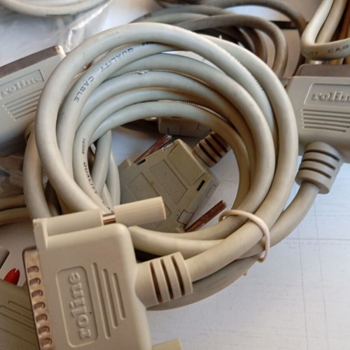 LPT parallel printer port cables 9 pieces like new