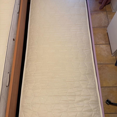 Half-Double Bed with Trundle, Two Mattresses and Suitable Sheets Like New