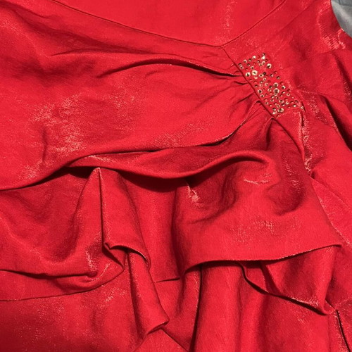 Mini skirt and bustier set like new, red