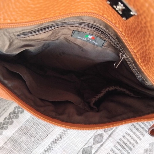 Kem leather crossbody bag like new, brown