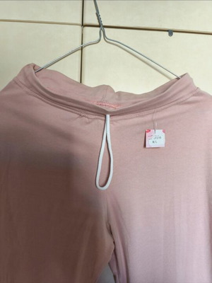 Women's leggings pink with white stripe new, sizes S M