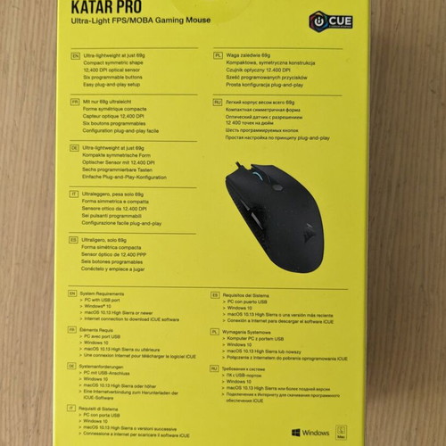 Havit KB858L keyboard and Corsair Katar Pro mouse used, gaming RGB