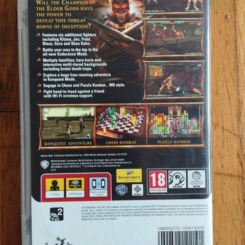 PSP Mortal Kombat Unchained used, complete