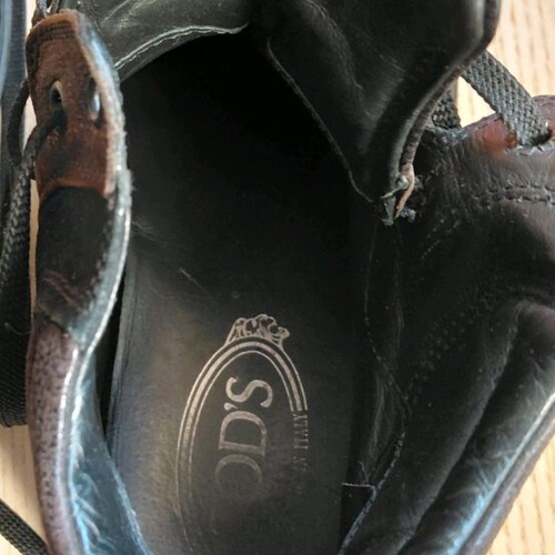 Tod's men's boots used, brown, made in Italy
