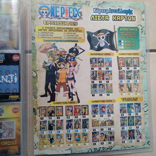 108 SINGLE CARDS AND ALBUM ONE PIECE PANINI