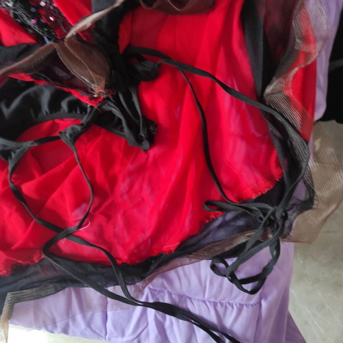Contemporary dance belly oriental costume like new, white and red