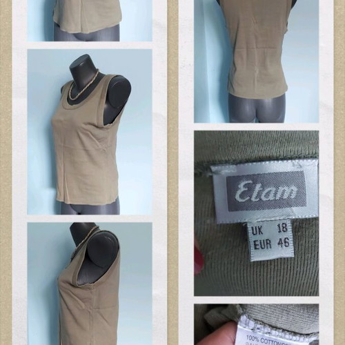 Etam Cotton Tank Top used, XL-3XL, organic cotton