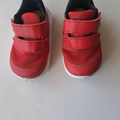 Nike shoes used, baby red sports size 19.5